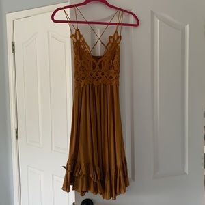 Small Free People Adella rust slip dress